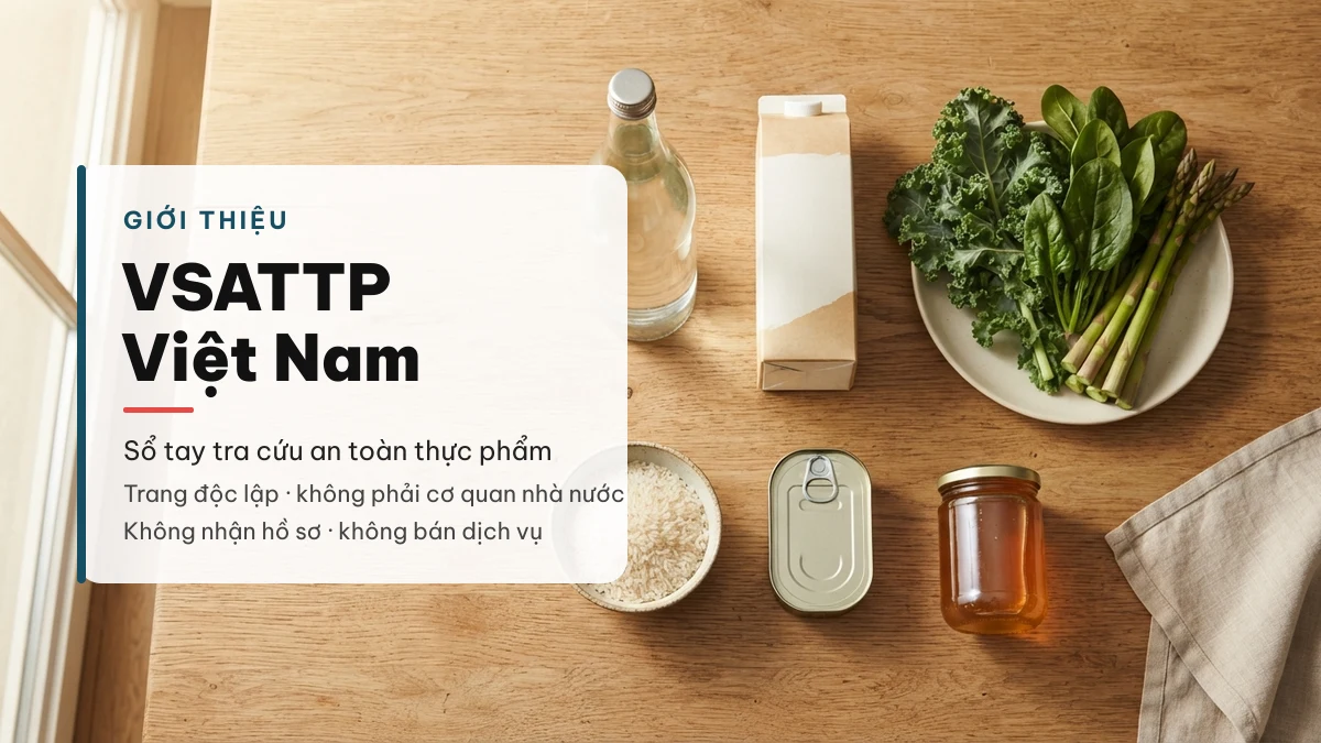Giới thiệu VSATTP Việt Nam: sổ tay tra cứu an toàn thực phẩm độc lập, không phải cơ quan nhà nước
