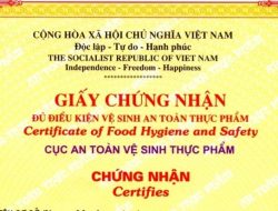 Giấy an toàn vệ sinh thực phẩm